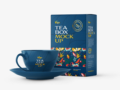 Tea Box Packaging Mockup Set box branding design illustration logo mockup mockup design mockup template packaging paper photorealistic photorealistic mockup realism tea