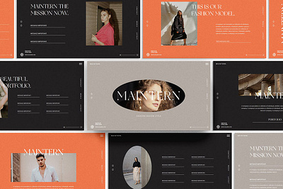 Maintern Presentation Template aesthetic clean color colorful company corporate minimal minimalist modern multipurpose photography pitch deck portfolio powerpoint studio template unique web design web development website