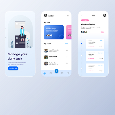 Manage your Daily Task | Daily UI Challenge app daily manage your task design figma ui