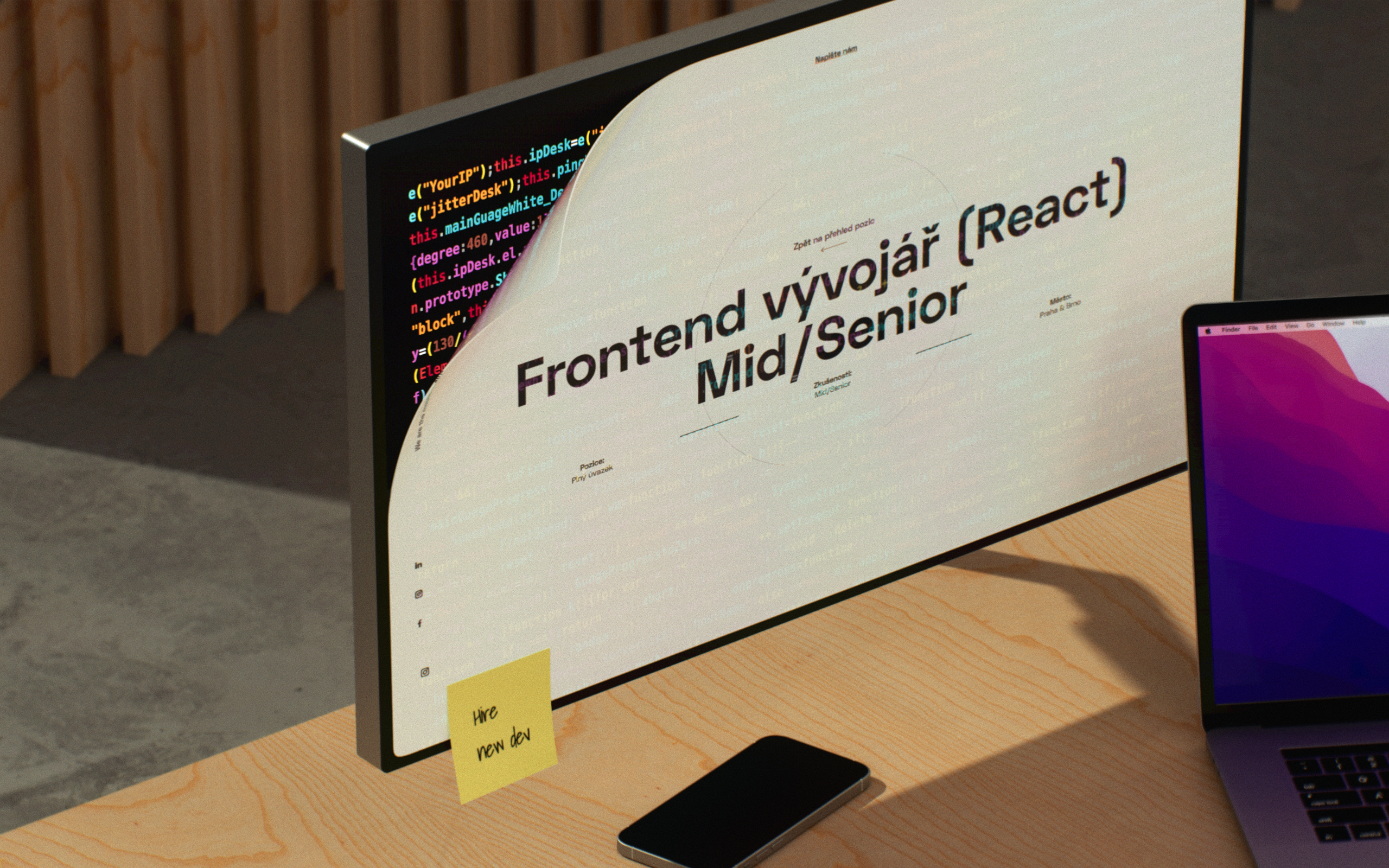 Example of Hiring Frontend developer - Render