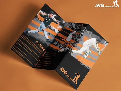Z-Fold Brochure Design Sports Management Company branding brochure design graphic design illustration layout marketing pamphlet photoshop