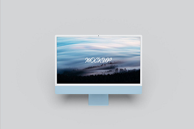 iMac 2021 mockup abstract app apple clean computer desktop device display imac interface laptop mac mockup monitor pc presentation realistic responsive screen simple