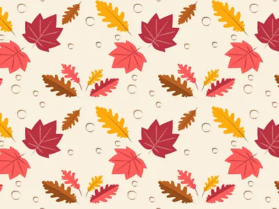 Autum Leaf Pattern graphic design illustration pattern