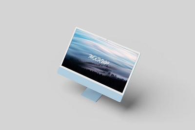 iMac 2021 mockup abstract app apple clean computer desktop device display imac interface laptop mac mockup monitor pc presentation realistic responsive screen simple