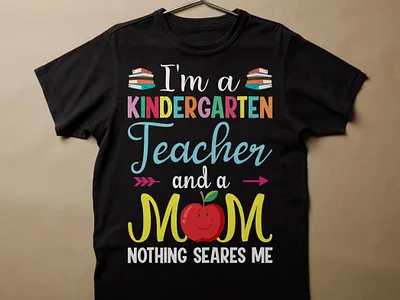 T-shirts brand branding design graphic design illustration kindergarten logo mom school t shirt t shirt art t shirt design teacher vintage t shirt design
