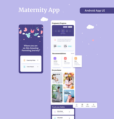 Android App UI Design app concept design minimal mobile ui