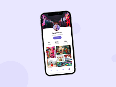 User Profile app app design daily ui daily ui 006 dailyuichallenge design profile purple ui user profile ux