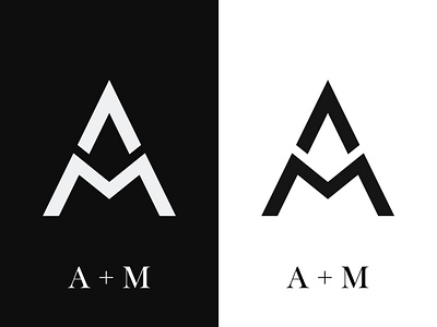 A+M Logo Design. am branding design illustration illustrator logo minimal typography vector