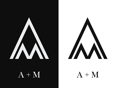 A+M Logo Design. branding design illustration illustrator logo minimal typography vector