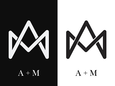 A+M Logo Design. am branding design illustration illustrator logo minimal typography vector