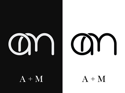 A+M Logo Design. branding design illustration illustrator logo minimal typography vector