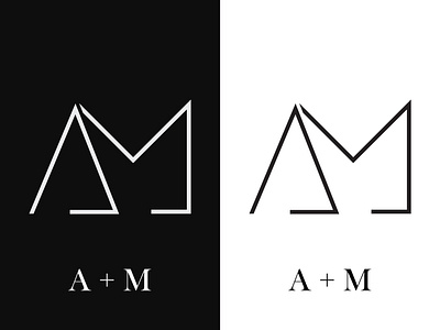 A+M Logo Design. branding design illustration illustrator logo minimal typography vector