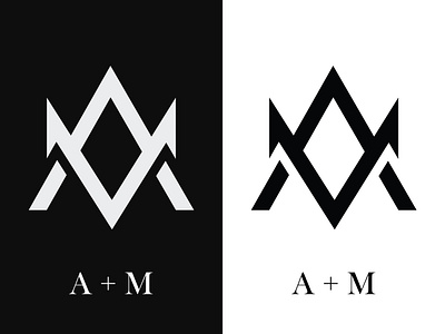 A+M Logo Design. branding design illustration illustrator logo minimal typography vector