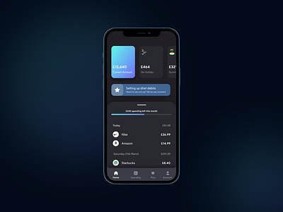 Mobile Banking App app daily 100 challenge design minimal ui ux