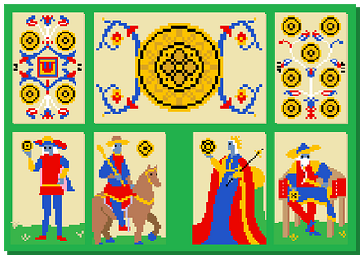 Ouros de Marseilles marseilles pixelart tarot