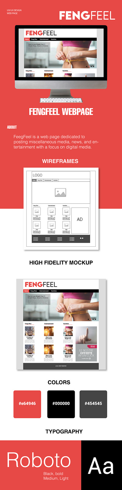 FengFeel Webpage UX/UI ui ux