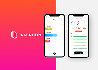 Tracktion App app branding design icon ui ux