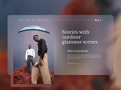 Fall 2021 autumn design discover explore fall fashion homepage modern ui outfit puddles redesign trends trendy colors uidesign uxdesign website design websitedevelopment