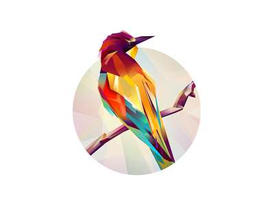 European Bee-eater animal bee eater behance bird colorful design european finch gradient illustration mark nature passerine project vector