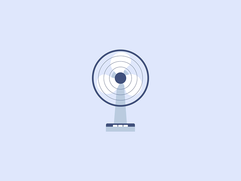 Fan air animation fan gif illustration minimal motion design motion graphics speed swing table fan