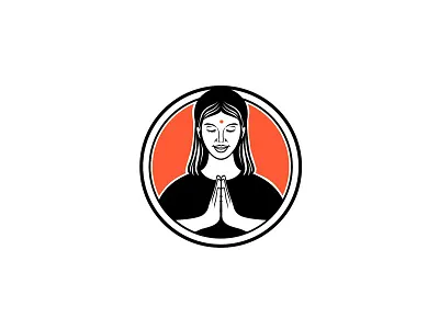 Indian Girl in Namaste Namaskar or Namaskaram Pose Retro Style customary girl hand hindu honoring indian namaskar namaskaram namaste respectfully greeting retro woman