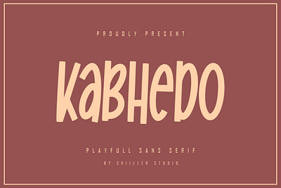 Kabhedo - Playfull Sans Serif Font script