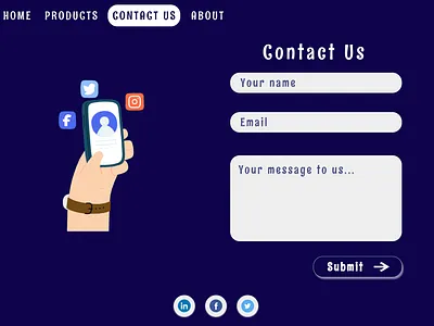 Contact Us page #28 challenge contactus dailyui dailyuichallenge design page simple ui ux