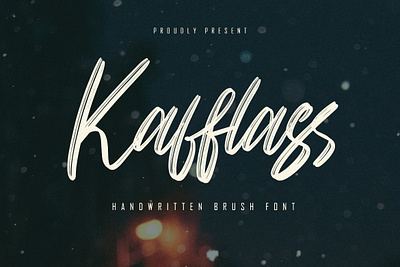 Kafflass - Handwritten Brush Font script