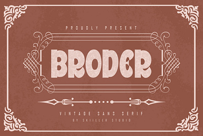 Broder - Vintage sans serif script