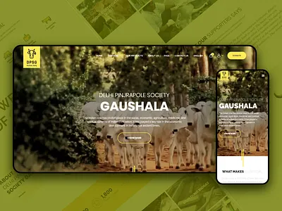 Gaushala Website - UI/UX Design adobe xd app design cows design figma freelance gaushala graphic design illustration landing page modern photoshop shahbaaz ui user interface ux vector web design website website header