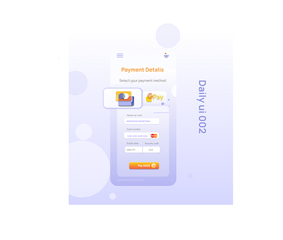 Daily Ui 002 - Credit Card Payment challenge figma graphic design ui ux web