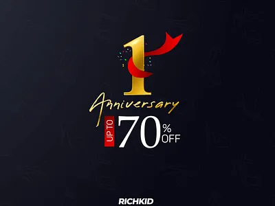 1st Anniversary Campaign design for RichKid bd 1st anniversary design anniversary campaign design anniversary logo anniversary offer design branding design agency facebook cover design facebook post design graphic design graphics design instagram post design social media design social media design agency social media post design trending social media design