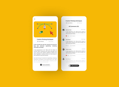 Blog Interface app blogapp designer mobileapp ui