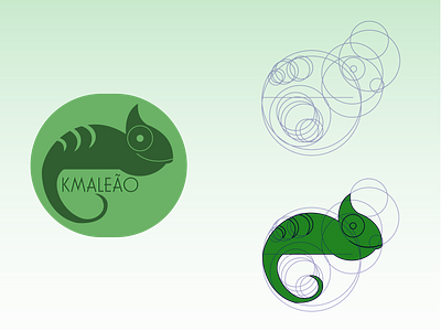 Chameleon Logo - Golden Ratio 005 animal branding challenge chameleon dailyui design golden ratio graphic design green illustration logo logotype proporção áurea ui