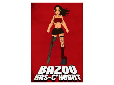 Bazoù Kas-c'hoant bazooka breizh bretagne breton brezhoneg bzh bzhg illustration inkscape leg movie planet poster rodriguez terror