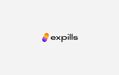 expills Logo branding design gradient gradient logo graphic design illustration logo modern pharmaceutical simplistic typography unique vector