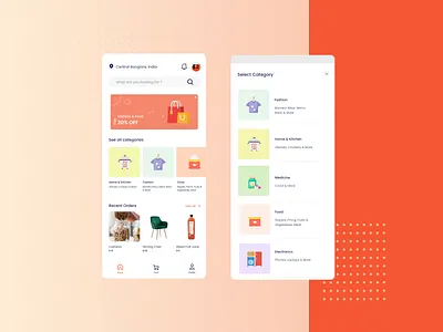 E-commerce App Screens app b2b b2b e commerce categories e commerce app fmcg home ui