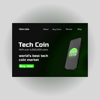 Crypto Currency Landing Page branding crypto design graphic graphic design green landing landingpage ui web webdesign