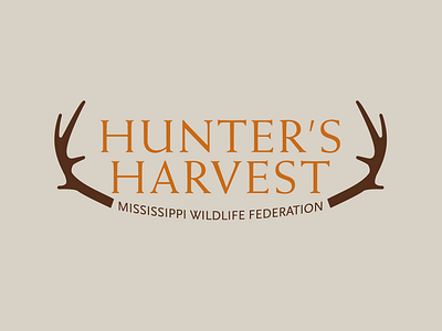 Hunter's Harvest logo antlers hunt logo ms wildlife federation