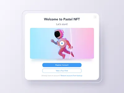 Welcome to Pastel application art crypto interface market nft onboarding platform product webapp
