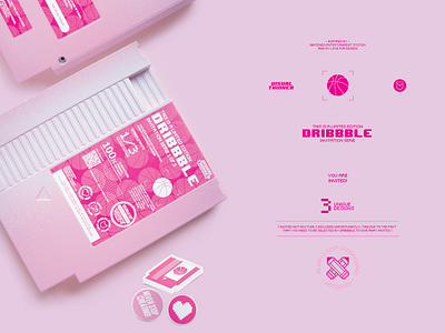 You are invited - Limited edition Dribbble invite creative design dribbble dribbble invite giveaway illustration illustration art invitation invite invites giveaway less is more nintendo nintendo art nintendo design packaging packaging design snes super nintendo ticket