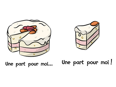 Une part pour moi... arsenic asterix breizh bretagne breton brezhoneg bzh bzhg cake cleopatre egypte gateau goinfre hungry illustration inkscape pudding