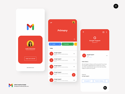 Gmail Redesign app branding design email flat gmail google google ui graphic design login mail ui minimal redesign signup ui uidesign ux visual