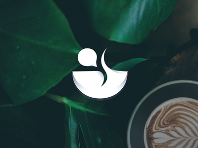 Chat cafe concept logo branding cafe identity cafe logo cofe design graphic design icon illustration logo restaurant shadow logo white logo