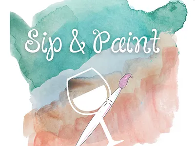 Watercolor Logo Design canva graphic design logo logo design small business logo watercolor watercolor logo