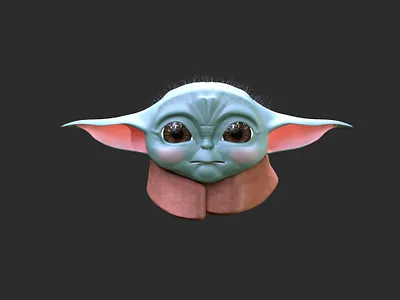 3D Baby Yoda 3d 3d modelling 3dmodel animation autodeskmaya babyyoda maya motion graphic redshift substancepainter zbrush