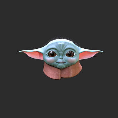 3D Baby Yoda 3d 3d modelling 3dmodel animation autodeskmaya babyyoda maya motion graphic redshift substancepainter zbrush