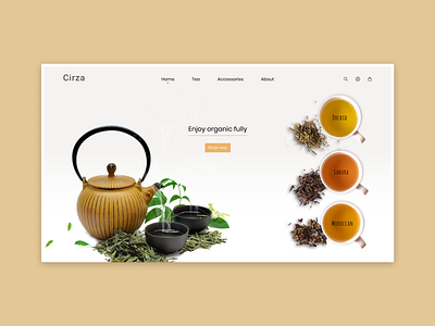 Tea shop design homepage shop tea ui ui ux ux