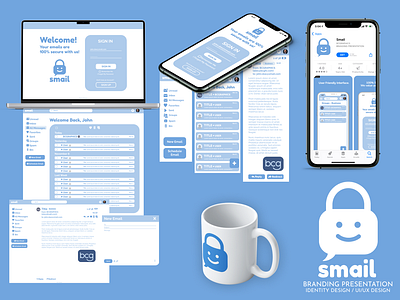 SMAIL - IDENTITY DESIGN / UI/UX DESIGN branding brandingidentity design email figma graphic design identity illustrator logo photoshop private secure security ui ux vector web webdesign