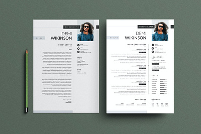 Minimal Resume, CV and LetterHead Templates v-6 clean cover letter cv design cv template design doc illustration job job cv letterhead letterhead templates minimal resume modern professional clean professional cv resume resume clean resume design resume template simple